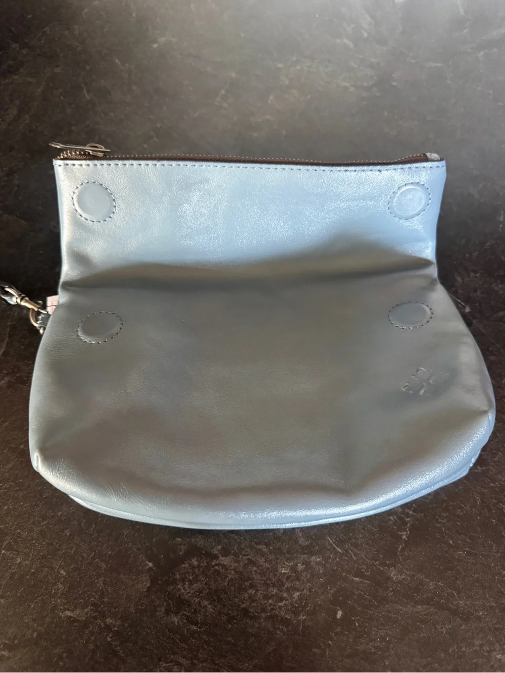 Patricia Nash | Dusty Blue Embossed Tooled Leather Wristlet